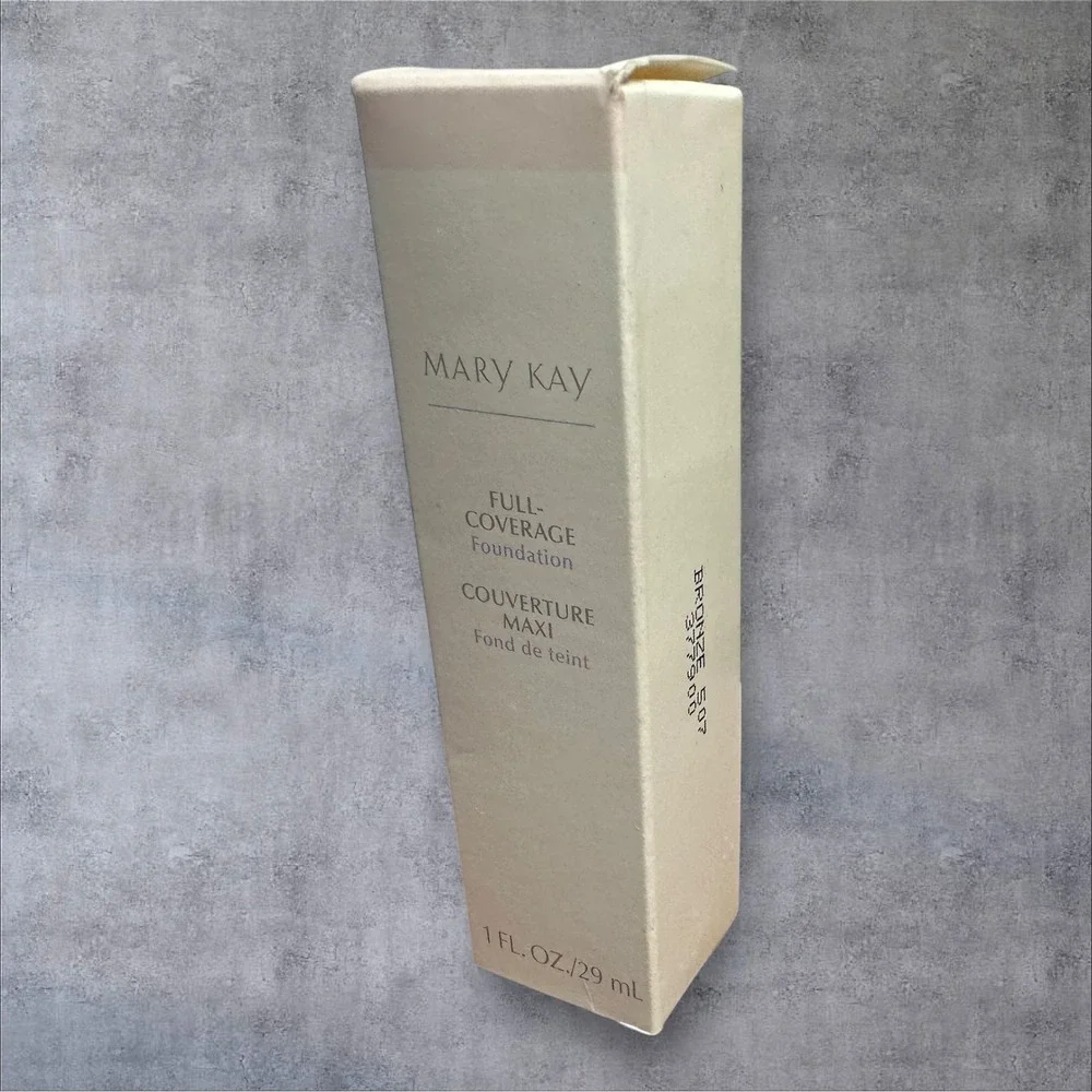 Mary Kay Full Coverage Foundation Bronze‎ 507 377900 1oz New NIB Disc. Gray Cap